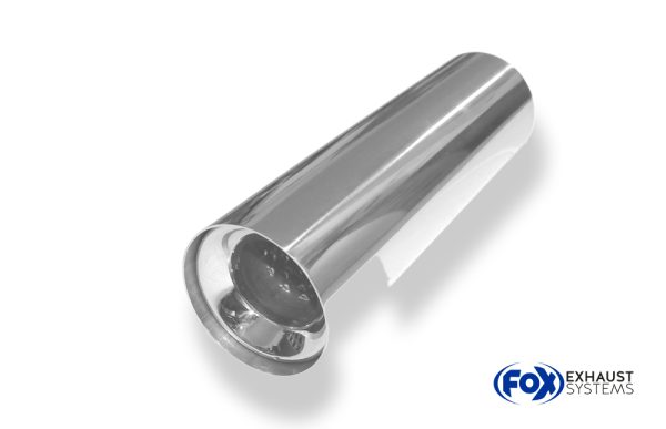 Anschweißendrohr Typ 11 Ø 90 mm / Länge: 300 mm  - rund / uneingerollt / gerade / mit Absorber (Innendurchmesser 50mm - Länge: 150mm) – Bild 3
