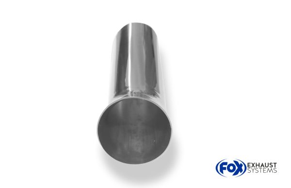 Anschweißendrohr Typ 18 Ø 70 mm / Länge: 300 mm - rund / uneingerollt / FOX-Design / ohne Absorber – Bild 2