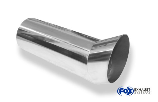 Anschweißendrohr Typ 18 Ø 90 mm / Länge: 300 mm - rund / uneingerollt / FOX-Design / ohne Absorber