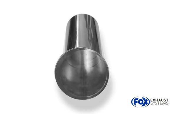 Anschweißendrohr Typ 18 Ø 90 mm / Länge: 300 mm - rund / uneingerollt / FOX-Design / ohne Absorber – Bild 2