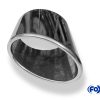 Anschweißendrohr Typ 38 - Rechts 115x85 mm / Länge: 200 mm - oval  - seitlich nach Rechts, sowie nach unten abgeschrägt / eingerollt / ohne Absorber – Bild 4
