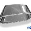 Anschweißendrohr Typ 49 220x85 mm / Länge: 210 mm - flachoval / eingerollt / 25° abgeschrägt nach unten/ nach rechts 15° abgeschrägt – Bild 2
