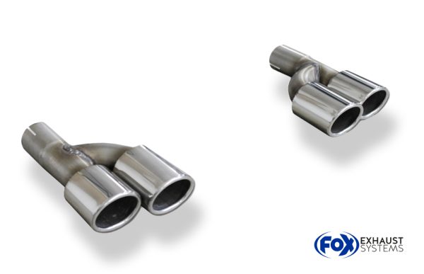 Audi A4 B7 - 2,0l TFSI Endrohrpaar zum Aufstecken i57mm - 2x88x74 Typ 32 rechts/links