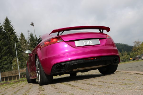 Audi TT 8J RS Endschalldämpfer quer Ausgang rechts/links mit Unterdruckklappe + Vorschalldämpfer – Bild 3