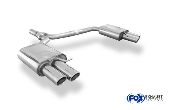 Audi A5 8T Coupe + S-Line Endschalldämpfer rechts/links zweiflutig inkl. Y-Adapterrohr Ø65mm innen - 2x80 Typ 17 rechts/links