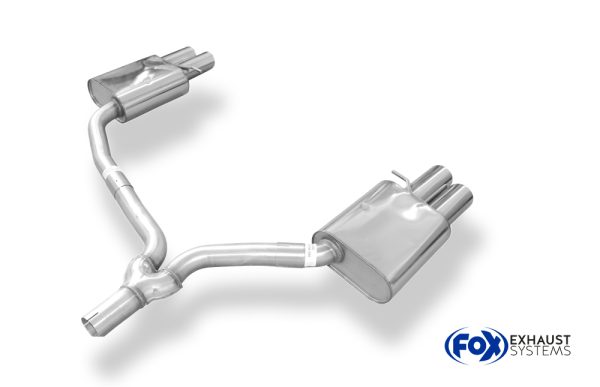 Audi A4 B8 Limousine/ Avant + S-Line Endschalldämpfer rechts/links zweiflutig inkl. Y-Adapterrohr Ø65mm innen - 2x80 Typ 17 rechts/links – Bild 5