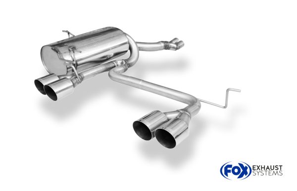 BMW E46 320/ 323/ 325/ 328/ 330 M3-Optik Endschalldämpfer Ausgang zentriert - 4x90mm Typ 14 mittig