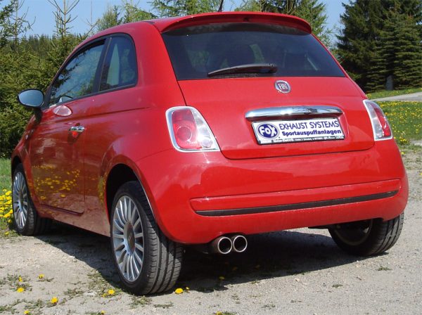 Fiat 500/ 500C Endschalldämpfer - 2x76 Typ 12 – Bild 2