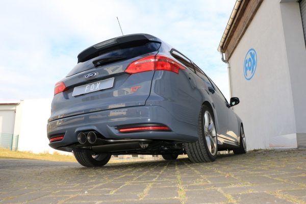 Ford Focus III ST Turnier Diesel Endschalldämpfer quer Ausgang mittig - 2x100 Typ 25 mittig