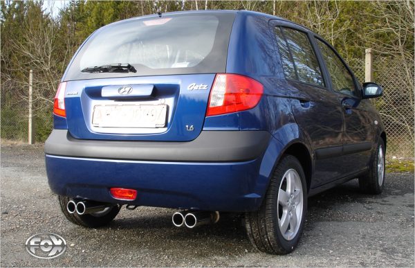 Hyundai Getz - 3/5 türer Endschalldämpfer Ausgang rechts/links - 2x80 Typ 13 rechts/links – Bild 2