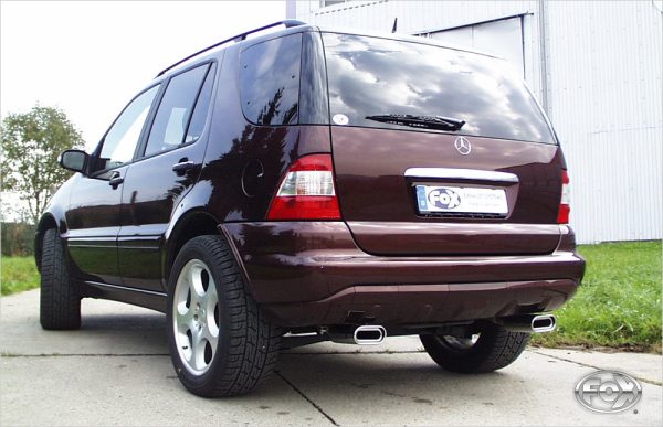 Mercedes M-Klasse Typ W163 Endschalldämpfer Ausgang rechts/links (Eingang zweiflutig) - 135x80 Typ 53 rechts/links – Bild 2