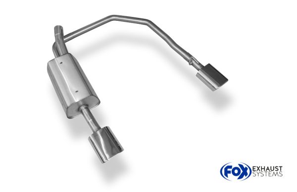 Opel Astra G Coupe/ Cabrio Endschalldämpfer Ausgang rechts/links Ø63,5mm - 135x80 Typ 53 rechts/links – Bild 2