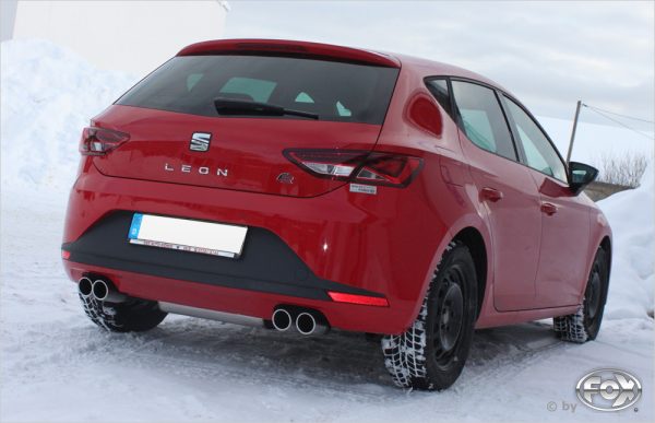 Seat Leon 5F - Starre Hinterachse Endschalldämpfer Ausgang rechts/links - 2x80 Typ 16 rechts/links