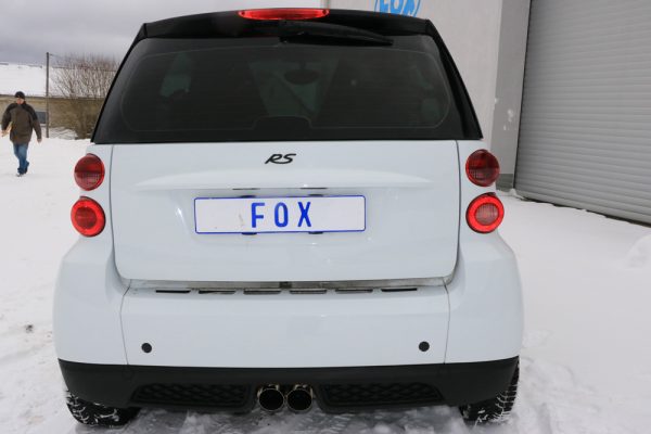 Smart Fortwo Coupe 451 mit Brabus Stoßstange Endschalldämpfer Ausgang mittig - 2x80 Typ 14 – Bild 5