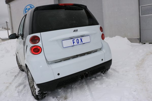 Smart Fortwo Coupe 451 mit Brabus Stoßstange Endschalldämpfer Ausgang mittig - 2x80 Typ 14 – Bild 6