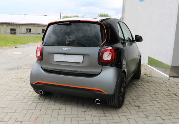 Smart Fortwo 453 Endschalldämpfer quer Ausgang rechts/links inkl. Flexstück - 78x75 Typ 70 rechts/links – Bild 5