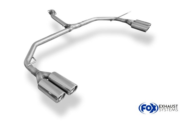 Toyota RAV 4 IV Endrohrsystem rechts/links passend auf FOX-Mittelschalldämpfer - 2x80 Typ 17 rechts/links