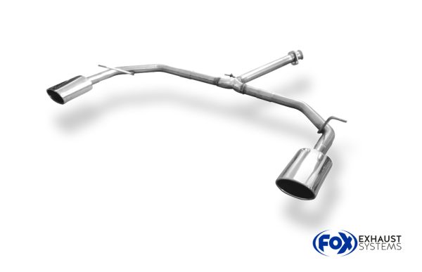Toyota RAV 4 IV Endrohrsystem rechts/links passend auf FOX-Mittelschalldämpfer - 140x90 Typ 44 rechts/links