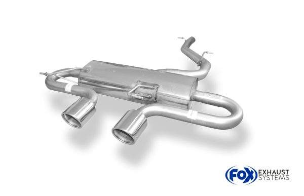 VW Golf VI R 4motion Endschalldämpfer Ausgang mittig - 2x90 Typ 16