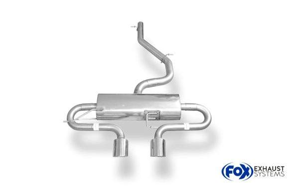 VW Golf VI R 4motion Endschalldämpfer Ausgang mittig - 2x90 Typ 16 – Bild 3