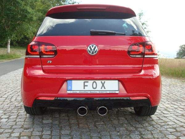 VW Golf VI R 4motion Endschalldämpfer Ausgang mittig - 2x100 Typ 16 – Bild 2