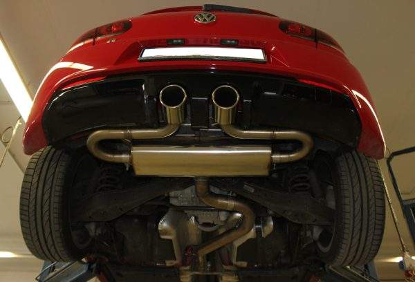 VW Golf VI R 4motion Endschalldämpfer Ausgang mittig - 2x100 Typ 16 – Bild 5