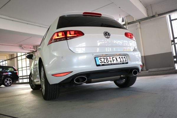 VW Golf VII - mit starrer Hinterachse Endschalldämpfer rechts/links - 160x90 Typ 38 rechts/links