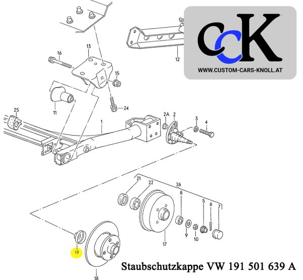 Staubschutzblech Hinterachse VW 191501639A – Bild 4