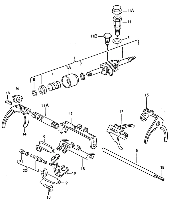 Schaltstange, VW020 Getriebe, Gebraucht, OEM 020301247B – Bild 2