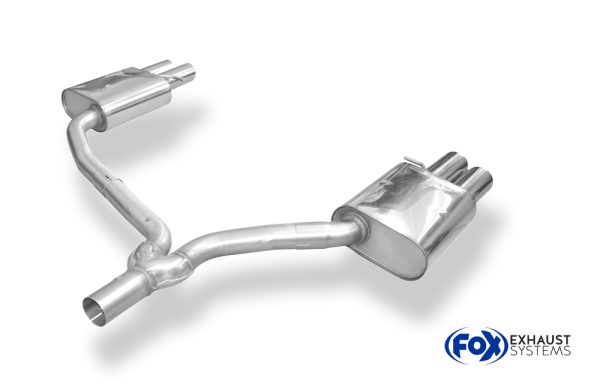 Audi A5 8T Coupe + S-Line Endschalldämpfer rechts/links zweiflutig inkl. Y-Adapterrohr Ø65mm innen - 2x88x74 Typ 32 rechts/links – Bild 4