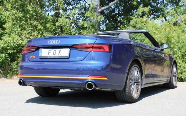 Audi A5 quattro B9 Cabrio Endschalldämpfer rechts/links für 1-Rohr einflutig - 1x100 Typ 16 rechts/links