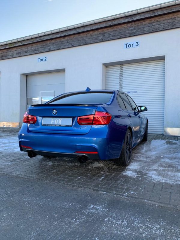 BMW F30/31 - 330i xDrive Endschalldämpfer quer Ausgang rechts/links - 1x100 Typ 25 rechts/links Schwarz emalliert - mit Abgasklappe im linken Endrohr – Bild 9