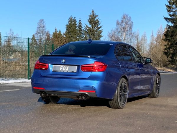 BMW F30/31 - 330i xDrive Endschalldämpfer quer Ausgang rechts/links - 1x100 Typ 25 rechts/links Schwarz emalliert - mit Abgasklappe im linken Endrohr – Bild 2