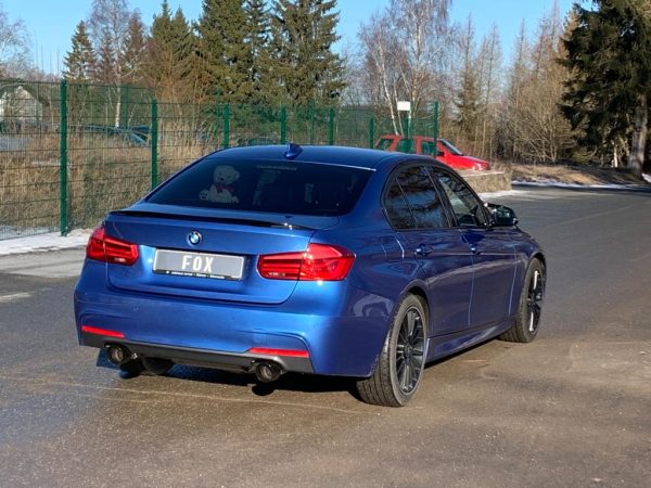 BMW F30/31 - 330i xDrive Endschalldämpfer quer Ausgang rechts/links - 1x100 Typ 25 rechts/links Schwarz emalliert - mit Abgasklappe im linken Endrohr – Bild 3