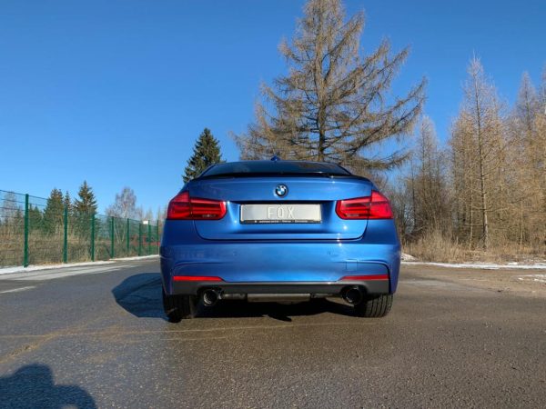 BMW F30/31 - 330i xDrive Endschalldämpfer quer Ausgang rechts/links - 1x100 Typ 25 rechts/links Schwarz emalliert - mit Abgasklappe im linken Endrohr – Bild 5