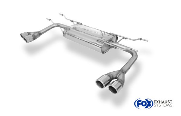 Fiat 124 Spider Endschalldämpfer quer Ausgang rechts/links - 2x70 Typ 16 rechts/links