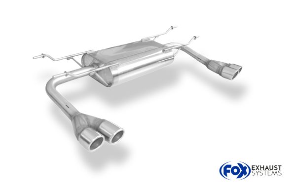 Fiat 124 Spider Endschalldämpfer quer Ausgang rechts/links - 2x70 Typ 16 rechts/links – Bild 3