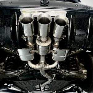 Honda Civic 11 Type R Halbanlage 80mm ab OPF bestehend aus 3 Endschalldämpfer mit 1x Abgasklappe, 1 Mittelschalldämpfer und 1 Vorschalldämpfer.Endrohre 3x100mm Typ 25