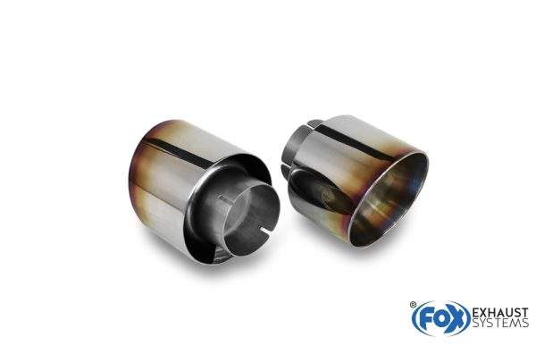 Hyundai i30N Performance + Fastback Endrohre passend auf den originalen Endschalldämpfer - 1x114 Typ 25 rechts/links mit eingefärbten Rand – Bild 2