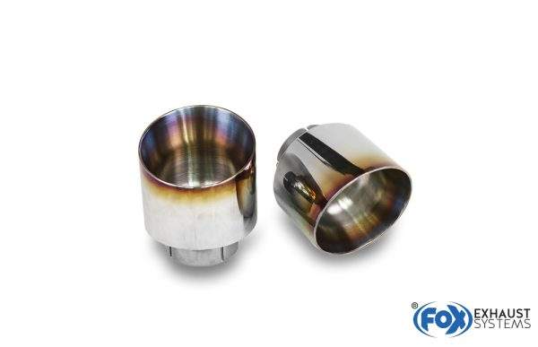 Hyundai i30N Performance + Fastback Endrohre passend auf den originalen Endschalldämpfer - 1x114 Typ 25 rechts/links mit eingefärbten Rand – Bild 3