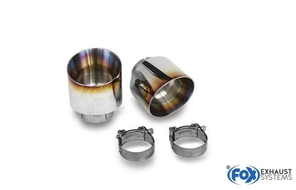 Hyundai i30N Performance + Fastback Endrohre passend auf den originalen Endschalldämpfer - 1x114 Typ 25 rechts/links mit eingefärbten Rand – Bild 4