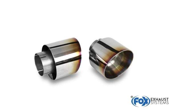 Hyundai i30N Performance + Fastback Endrohre passend auf den originalen Endschalldämpfer - 1x114 Typ 25 rechts/links mit eingefärbten Rand – Bild 5