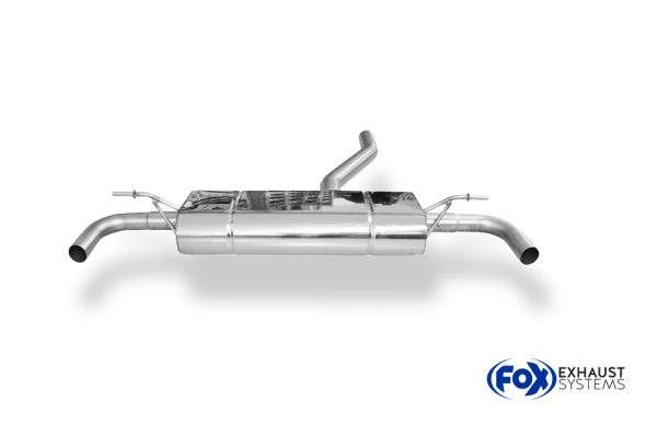 Mercedes A-Klasse 176/245 Endschalldämpfer quer Ausgang rechts/links - ohne Endrohre mit 90° Bögen für Modelle mit original Endrohrblenden – Bild 2