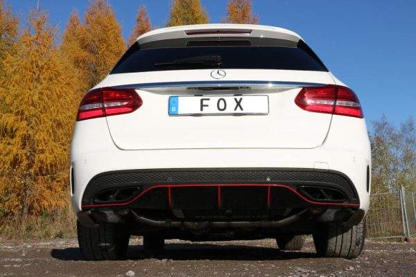 Mercedes C-Klasse 205 Limousine/ T-Modell/ Cabrio/ Coupe Endschalldämpfer rechts/links mit Endrohrtulpen – Bild 11