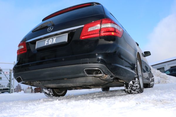 Mercedes E-Klasse 212 mit AMG Paket Endschalldämpfer rechts/links für Fahrzeuge mit originalen Endrohrblenden - Austritt im originalen Endrohr – Bild 3