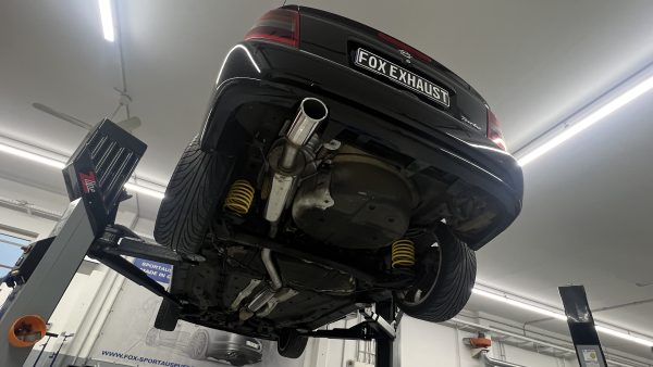 Opel Astra G Coupe Turbo Endschalldämpfer einflutig Ø70mm mit Vorschalldämpfer - 115x85 Typ 32 – Bild 3