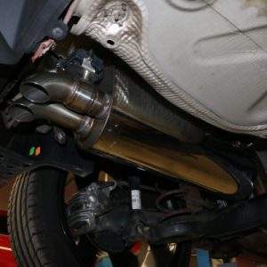 Skoda Fabia PJ Endschalldämpfer mit elektronischer Abgasklappe - Endrohre Dieseloptik