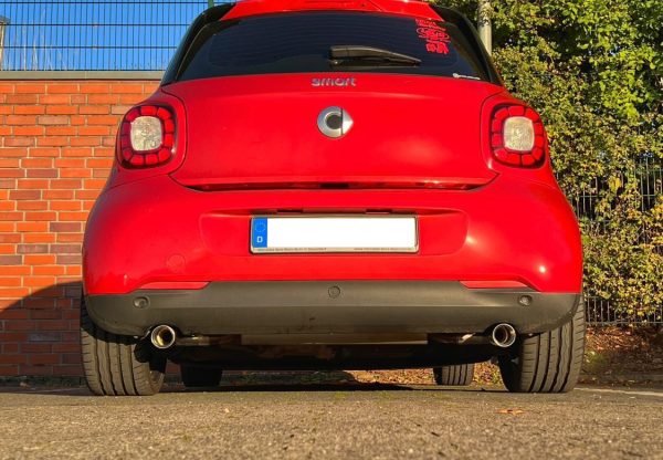 Smart Fortwo 453 Endschalldämpfer quer Ausgang rechts/links inkl. Flexstück - 1x70 Typ 24 rechts/links – Bild 2