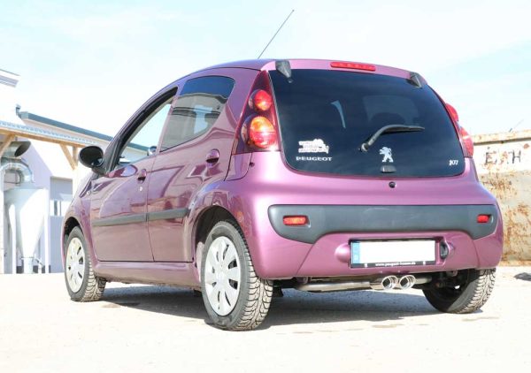 CitroenC1/ Peugeot 107/ Toyota Aygo Endschalldämpfer Ausgang mittig - 2x106x71 Typ 33