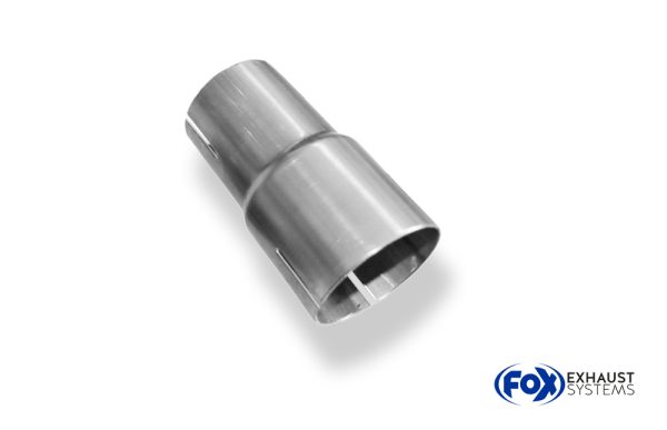 Doppelmuffe  63mm auf 60mm - Länge: 120 mm rechts/ links geschlitzt - d1 = 63,5mm innen - d2 = 60mm innen